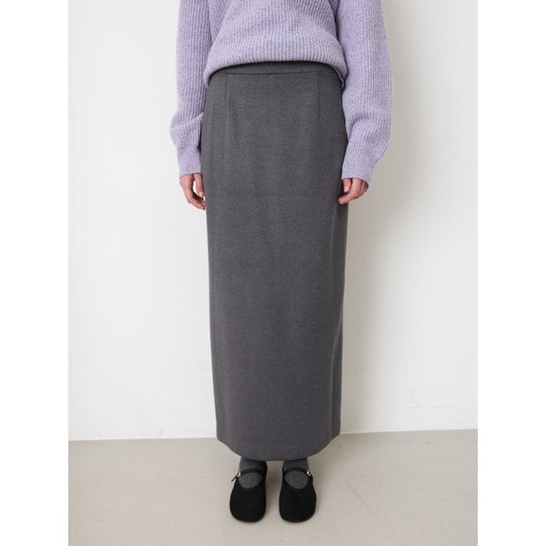 Still Warm Maxi long Skirt - Gray