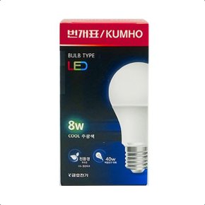 컨버터 내장형 LED램프 전구 벌브 8W 주광색