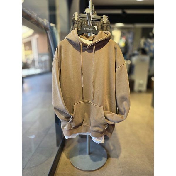 [시흥점] 남여공용 기모 피그먼트 워싱  세미오버핏 후드(블랙) /JGZZ30A18BR