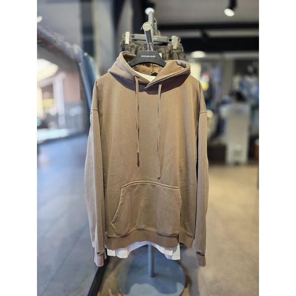 [시흥점] 남여공용 기모 피그먼트 워싱  세미오버핏 후드(블랙) /JGZZ30A18BR