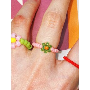 Green Sorbet Flower Beads Ring 비즈반지