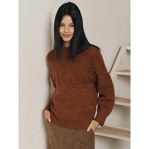 AR_Jacquard woolen sweater_BROWN