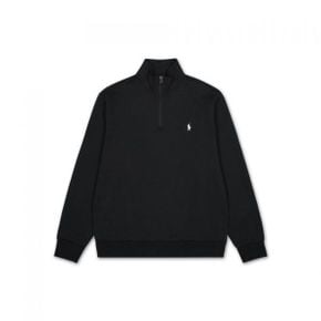 POLO RALPH LAUREN [ 10]더블 니트 쿼터 지퍼 풀오버-블랙