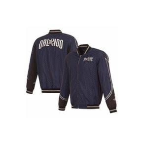 4270721 JH DESIGN Mens Design Navy Orlando Magic 2023/24 City Edition Full-Zip Bomber Jack