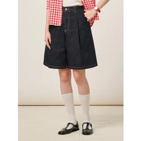 25SS 생지 데님 쇼트 팬츠 - 네이비 BF5325C02R