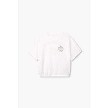 GCUT [지컷25S/S]새틴 패치 숏 슬리브 티셔츠(7255240106)