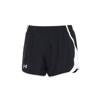 언더아머 여성 반바지 플라이 바이 3인치 쇼츠 블랙 1382438-002