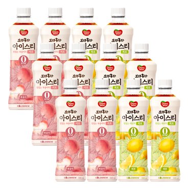  동원 보성홍차 아이스티 복숭아 500ml 6입+레몬 500ml 6입