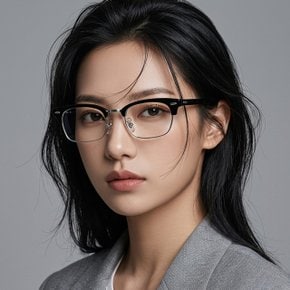 안경테 RB3916 V 2000 클럽마스터 스퀘어 블랙 실버 하금테 남자 여자