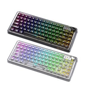 【해외직구】 ATTACK SHARK K75 키보드 투명 기계식키보드 핫 스왑 RGB 무료배송