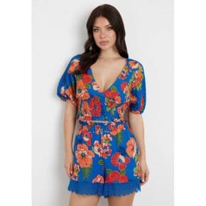 5291398 Guess Blouse - blumenmuster blau