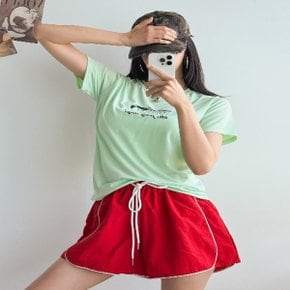 여자 반팔 레터링 프린트 3컬러 여름 티셔츠