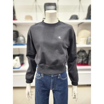 Calvin Klein Jeans [파주점] [캘빈클라인진]CK진여성 스몰로고 크롭 맨투맨(J223490-BEH)