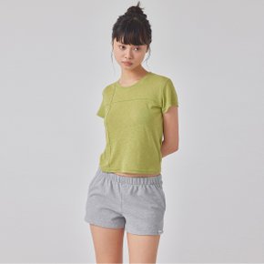 [TOPGIRL] T-SHAPED PINTUCK LINEN T-SHIRT_T416TP117(WH)