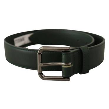 이스퀘어 4841504 Dolce  Gabbana Elegant Leather Belt with Logo Womens Buckle