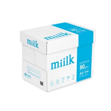 miilk [내일도착]밀크 A4 복사지 A4용지 인쇄 복사용지 80g 2500매 1박스