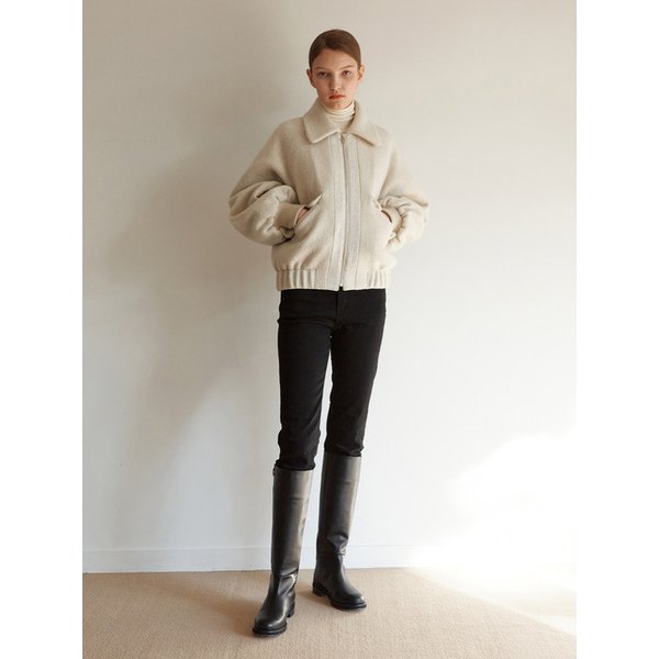 TOW ALPACA OVERSIZED ZIPPED CROPJUMPER _2 COLOR