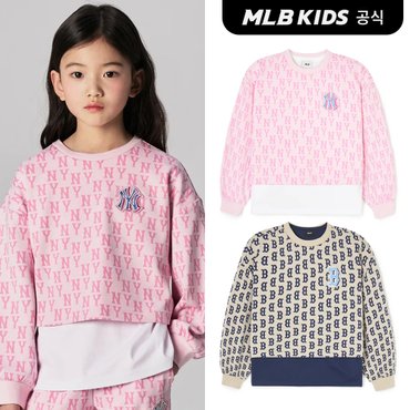 MLB키즈 (공식)24SS 모노티브 여아 맨투맨 (2color) 7FMTMT241