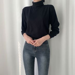 여성용 투타입 반목 긴목 목폴라 티셔츠_P329259913