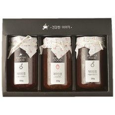 [경상북도][한터식품]무설탕 수제잼 선물세트 2호(250g×3ea)(무방부제/답례품 추천)