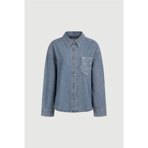 At Chouette _ 포켓 포인트 데님셔츠 LQPDX26100[럭키슈에뜨]