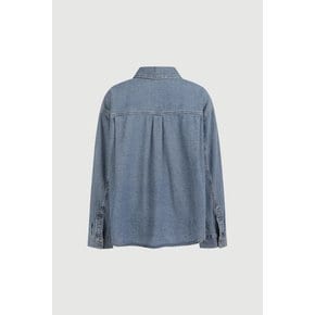 At Chouette _ 포켓 포인트 데님셔츠 LQPDX26100[럭키슈에뜨]