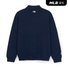 [코리아공식] 바시티 레터링 반집업 맨투맨 NY (Navy)