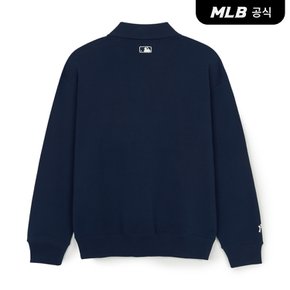 [코리아공식] 바시티 레터링 반집업 맨투맨 NY (Navy)