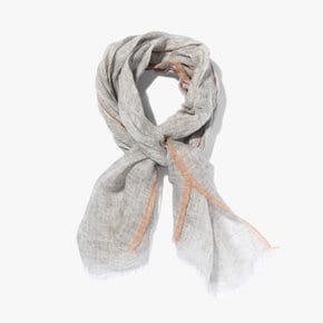 [샌프란시스코 마켓] PRINTED LINEN SCARF (STRIPE) BEIGE