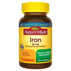 Nature Made 네이처메이드 철분 Iron 65mg 365정 1병