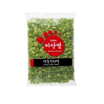  마당발 청피망 슬라이스 다이스모양 냉동 1000g