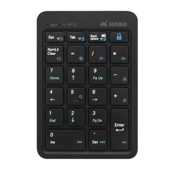  MOBO Bluetooth USB-C 2 NumLock macOS AM-NPBW22-BK 숫자 키패드 유선 무선 모보 숫자 키패드