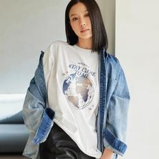 나인 STAY EARTH OVERFIT HALF SLEEVES TEE