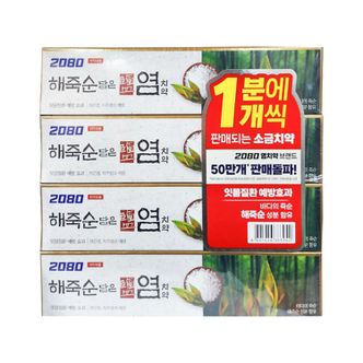 알티피아 2080 치약 해죽순 담은 염치약 120g 4입