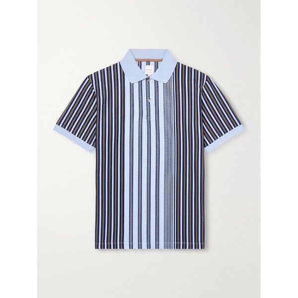 스트라이프 코튼 폴로 셔츠 46376663163000905