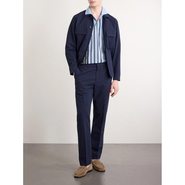 스트라이프 코튼 폴로 셔츠 46376663163000905