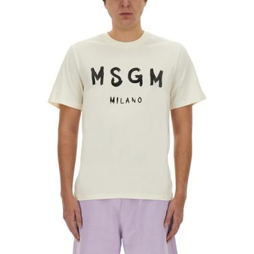 MSGM 24FW 엠에스지엠 반팔 티셔츠 2000MM510 20000202 IVORY