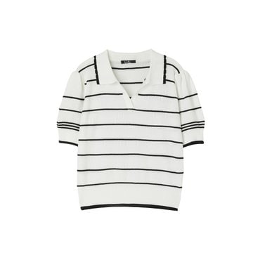LAP 단가라 배색 카라니트 AR2KH540