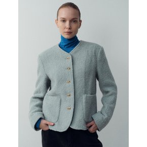 bookle buttoned tweed jacket_mint