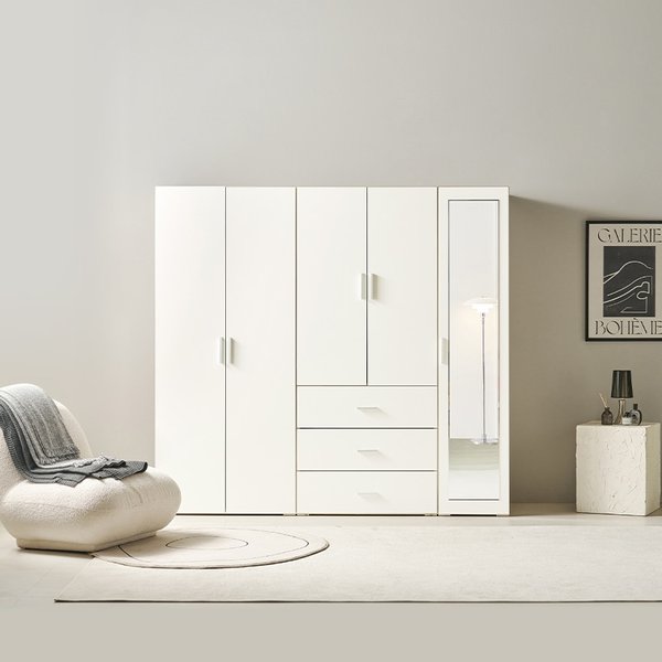 [S머니5%][by casamia][비밀혜택가]일상고백 클라로 옷장 200cm (이불장형서랍형거울장)