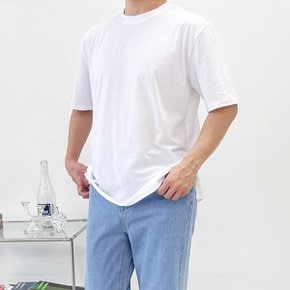 남성 무지 반팔 티셔츠 라운트 언발 반팔티 BDT364