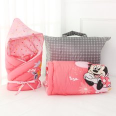 Disney 디즈니 정품 유아 간절기 겉싸개+패드 SET (미니 핑크)