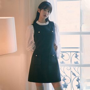 TWEED SLEEVELESS ONEPIECE BLACK