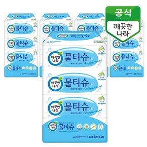 물티슈 페퍼민트 블루 휴대형 30매 4입x5팩
