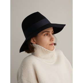 natural wool fedora nuhat ( navy )