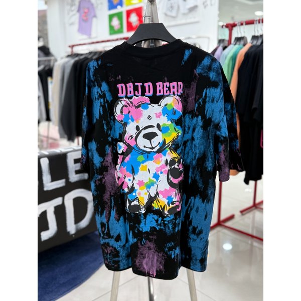 [여주점] 페인팅곰돌이 반팔티셔츠 블랙 JGZZ10757