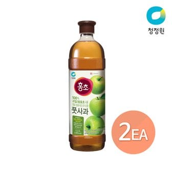 청정원 홍초 풋사과 1.5L x 2개