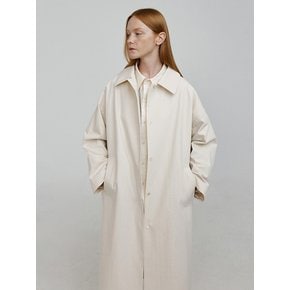 SLEEK single trench coat [ivory]