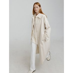 SLEEK single trench coat [ivory]