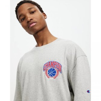 챔피온 4651975 Champion Heritage Basketball Tee - Oxford Heather